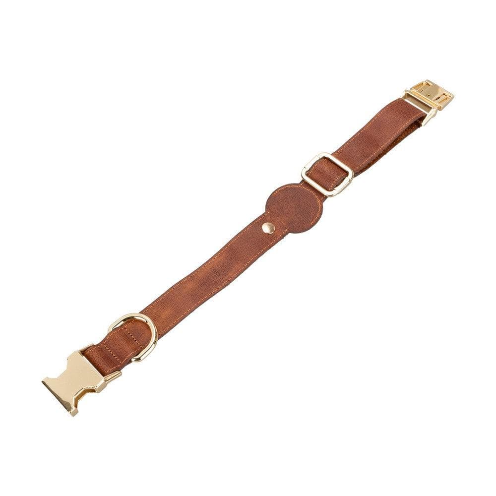 Apple AirTag UyuScooby Leather Dog Collar With Air Tag Slotmlu Yuva